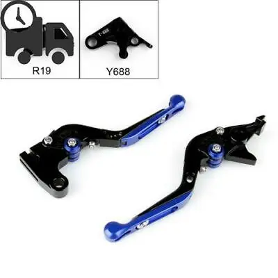 Adjustable Folding Extendable Brake Clutch Levers For Yamaha YZF R1 09-14 Blu UK • £27.58