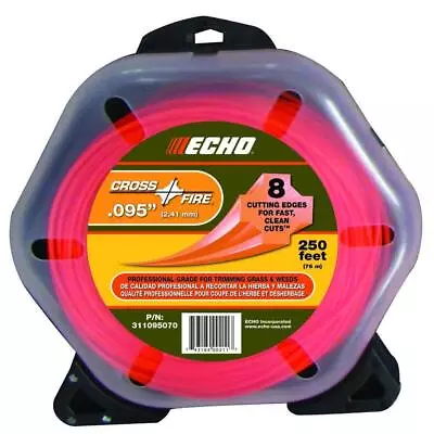 ECHO Cross-Fire Trimmer Line (250 Ft.) Large Clam 8-Multi-Edge Cutting Surfaces • $26.21