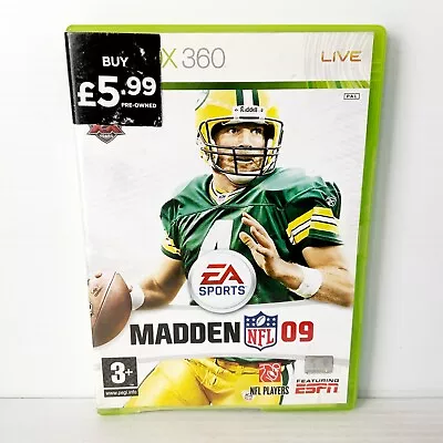 Madden NFL 09 + Manual - Xbox 360 - Tested & Working - Free Postage • $4.95