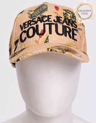 VERSACE JEANS COUTURE Corduroy Baseball Cap One Size Coat Of Arms Logo • $2.78