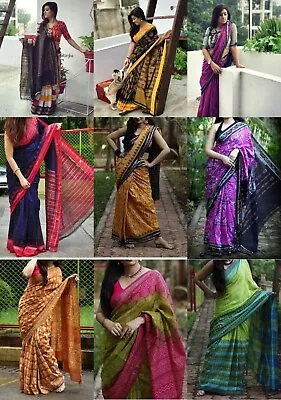 £26.99 • Buy Wedding Saree Blouse Bollywood Sari Party Wear Indian Pakistani Designer