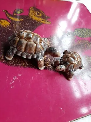 Lovely Vintage Wade Tortoise Ornament -  7cm Family X2 • £10