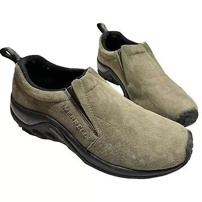 MERRELL Men's Jungle Moc Shoes Size 9 Dusty Olive Slip-On-and-Go • $40