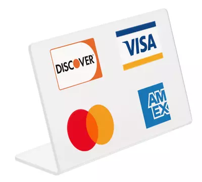 Visa/MasterCard/American Express Acrylic Counter Sign • $24.87