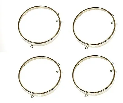 68-82 C3 Corvette Headlight Bulb Retaining Trim Rings Stainless / 4 Pcs • $31.99