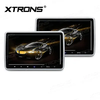 XTRONS 2x 10.1'' HD Touch Screen Car Headrest Monitor DVD Player USB HDMI 1080P • $239.99