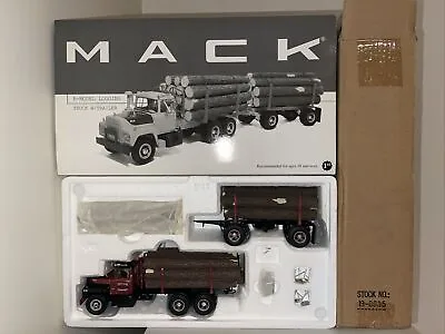 First Gear Mack R-Model Logging Semi Truck Tractor & Trailer 1/34 Scale 19-0035 • $199.99