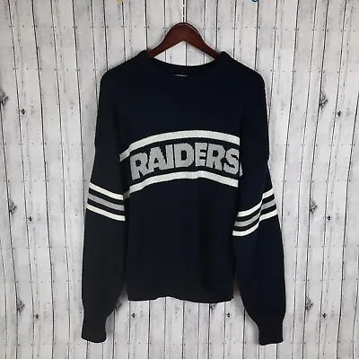 Vintage Cliff Engle Men's Raiders Sweater Size XL Wool Blend Made In USA NFL • $102.49