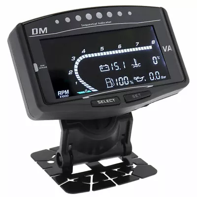 5in1 Car Digital Oil Pressure Gauge Voltmeter Water Temp Fuel Level Tachometer   • $40.85