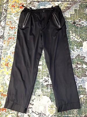 Sun Mountain Pants Men Large Black RainFlex Waterproof Golf Pant Weather Stretch • $34.49