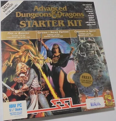 $177.50 • Buy Vintage (1992) Advanced Dungeons And Dragons IBM PC  5 1/4” Starter Kit