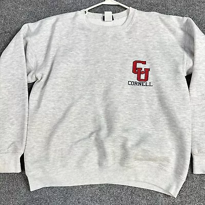 Cornell University Sweatshirt M Gray Heather Vintage Jansport Made In USA • $39.90