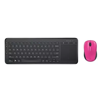 Microsoft 3500 Wireless Mobile Mouse- Pink + Microsoft All-in-One Media Keyboard • $69.90