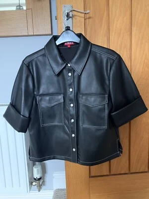 $55.45 • Buy Staud Faux Leather Semi Cropped Shirt Worn Once