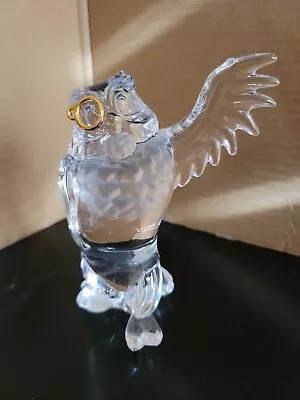 $85 • Buy Disney Lenox Lead Crystal Pooh Owl Figurine Frosted Accents 24k GP Accent RARE