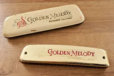 Antique Harmonica IN Box Golden Melody M.HOHNER Made IN Germany • $44.76