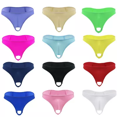 Sexy Men's Open Front Hole Bikini Briefs Panties G-String Mini Thongs Underwear  • £4.79