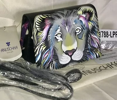 ANUSCHKA NWT🦁RFID Organizer Crossbody Wallet-Lion Pride 1788-LPR • $129.99