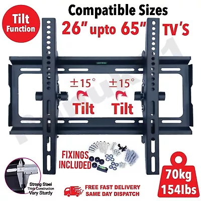 £12.95 • Buy TV Wall Bracket Mount Tilt For 26 32 40 42 46 50 52 55 60 Upto 65 INCH SONY LG 