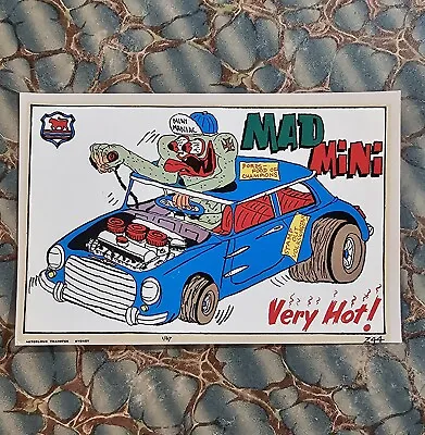 Orifinal Vintage WEIRD OH Water Decal Hot Rod Monster Rat Fink Racing Old 1960's • $34.99