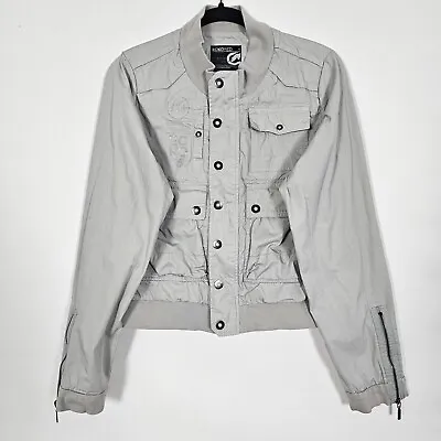 Ecko Red Y2K 100% Cotton Pockets Womens XL Long Sleeve Gray Button Jacket • $19.99