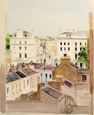 David Hill (American 1914-1977) Watercolour Painting. Cityscape Possibly London • £85