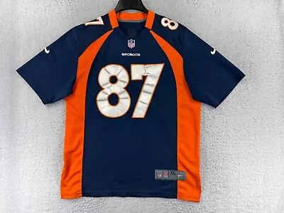 Denver Broncos Football Jersey Men Extra Large Blue Orange Nike #87 Eric Decker • $19.79