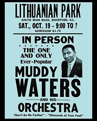 MUDDY WATERS - Wall Art Of 1957 Concert Poster - 8x10 Photo  • $6.99