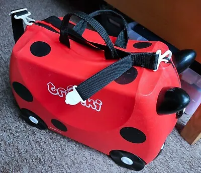 Trunki Harley Hard Ride On Suitcase Red Ladybird Trunki Case Girls Boys. • £15.95