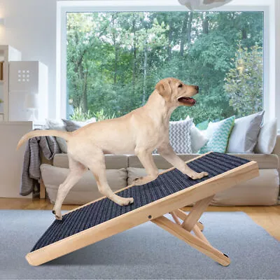 Wooden Adjustable Pet Ramp Folding Portable Ramp Perfect For Dog Cat To Car Sofa • $39.99