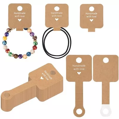 Hot Self Adhesive Bracelet Display Card Necklace Jewelry Hanging Holder Card Tag • $11.39