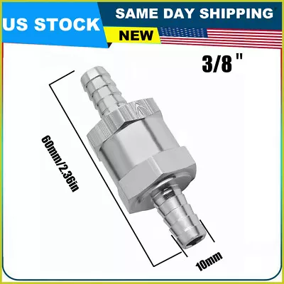 10mm 3/8  Aluminium Non Return One Way Check Valve Fuel Line Oil Petrol Diesel • $6.99