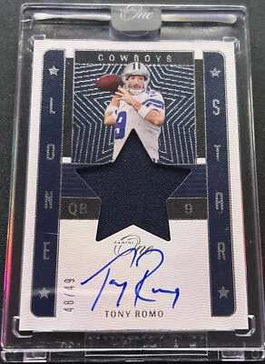 $120 • Buy TONY ROMO 2022 PANINI ONE Cowboys Autograph WORN/USED JERSEY  PATCH AUTO /49 