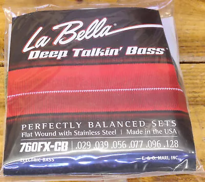 Labella 760FX-CB Deep Talkin Bass Flatwound Bass Guitar Strings 029-128 6-String • $79