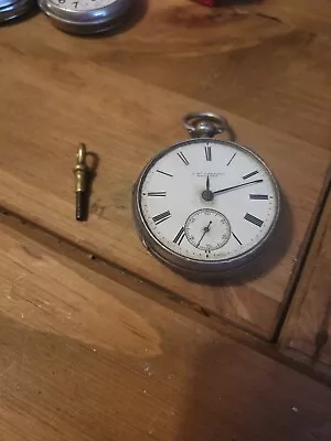 Silver ? Vintage Pocket Watch J.McChesney..Belfast Spares Or Repairs • £4.20