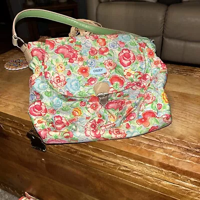 Oilily Pink Floral Print Patterned Shoulder Bag  • £9