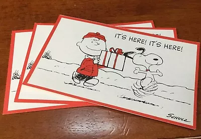 3 Vintage Peanuts Snoopy Charlie Brown Christmas Card Hallmark Unused • $6.99