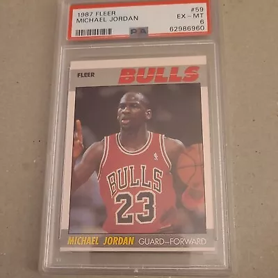 Michael Jordan 2nd Yr 1987 Fleer #59 PSA 6 • $269