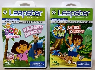 Leap Frog LEAPSTER Dora Wildlife Rescue + Go Diego Animal Rescuer × 2 FAST POST • $17