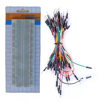 Tektrum Solderless 830 Tie-Points Experiment Plug-In Breadboard Kit With Wires • $17.95