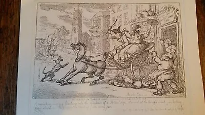 £34.95 • Buy 1807 Satirical Print - Miseries Of Travelling - Thomas Rowlandson