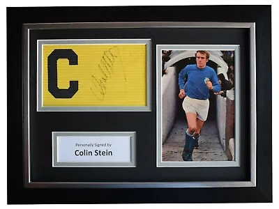 Colin Stein Signed FRAMED Captains Armband A4 Photo Display Rangers AFTAL COA • £64.99