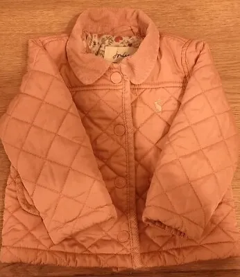 Baby Girls Joules Quilted Jacket Coat Age 9-12 Months Pink • £4.50