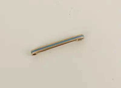 £68 • Buy 9ct Gold Enameled Tie Bar Brooch Edwardian Antique With Gift Box
