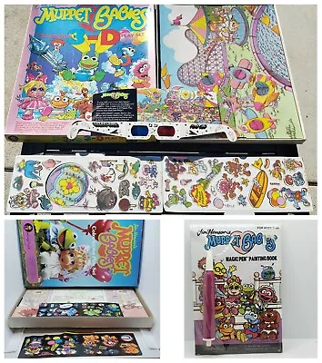 Vintage 80s Lot Of Muppet Babies Collectibles Colorform 3d Magic Pen • $80