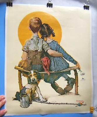 Norman Rockwell Posters  The Little Spooners  And  The Runaway  1972 ~ 11  X 14  • $14.99