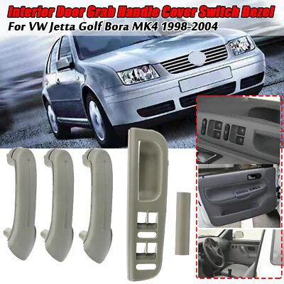 Gray Interior Door Grab Handle Cover Switch Bezel For VW Jetta Golf Bora MK4 • $27.90