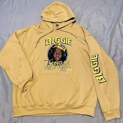 Mens Notorious BIG Biggie Smalls Rapper Hoodie King Of New York Size Large NWOT • $30