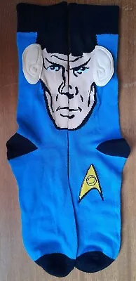 £7.95 • Buy Novelty Character Star Trek Spock Socks 3D Ears Blue Fancy Dress Comic Con Gift