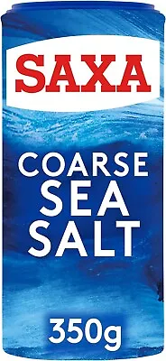 New Saxa Sea Salt Coarse For Cooking & Grinding 350 G Drum • £2.20